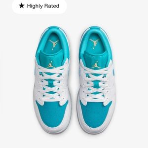 Air Jordan 1 Low — Teal/Gold/White